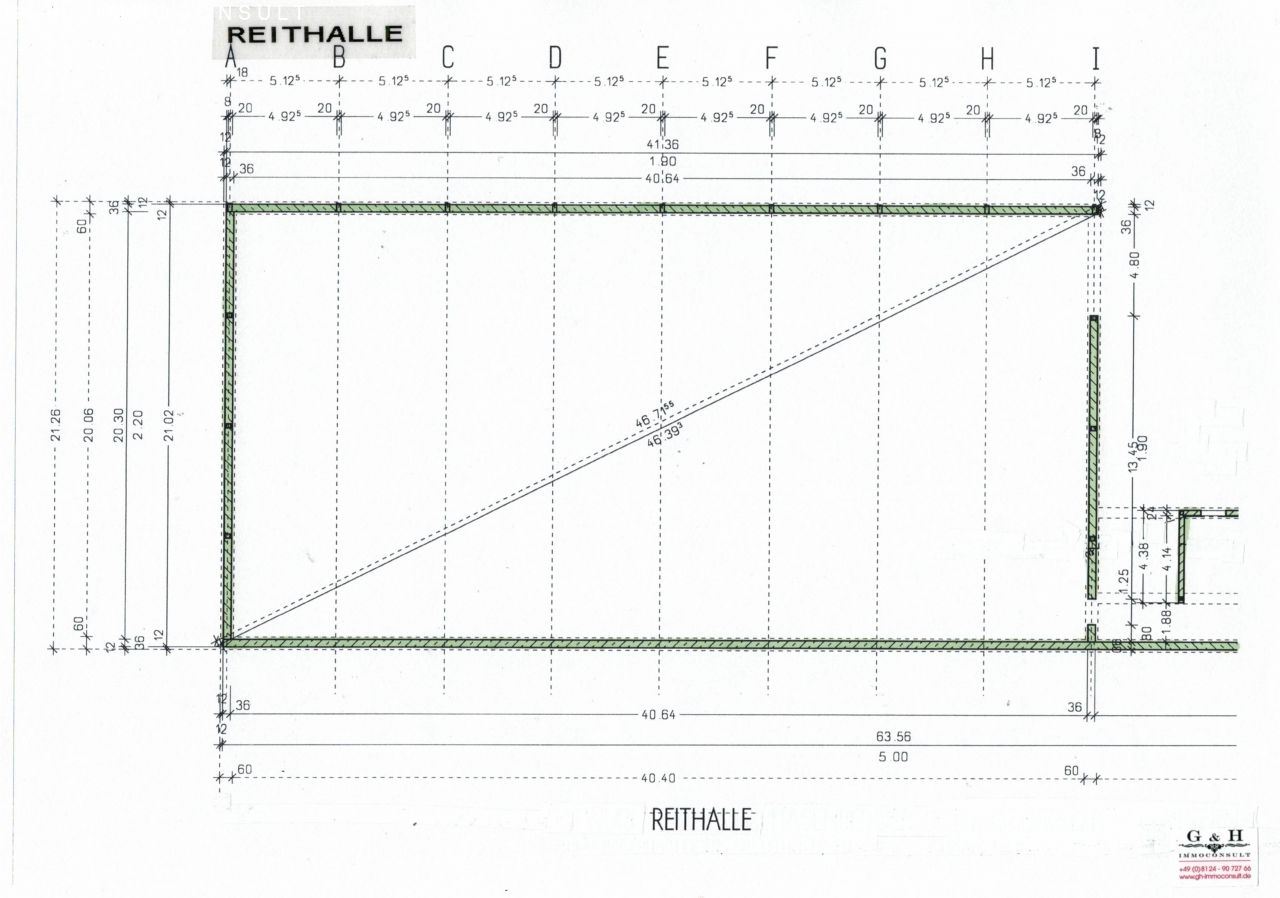 Grundrissplan Reithalle