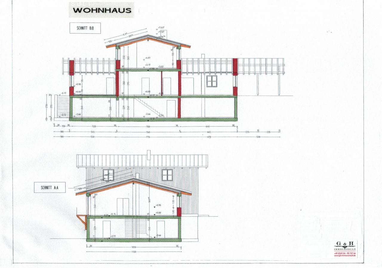 Schnitt Landhaus