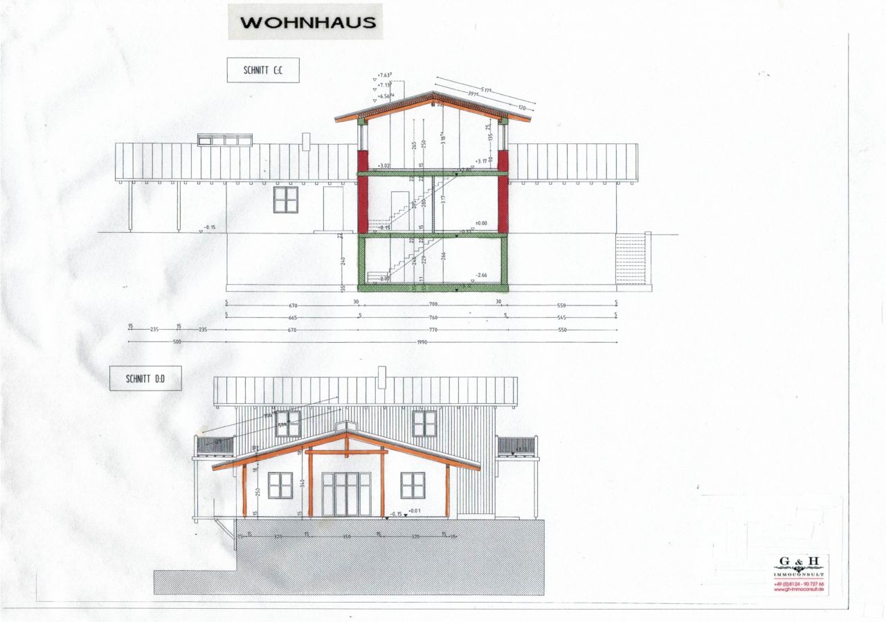 Schnitt Landhaus