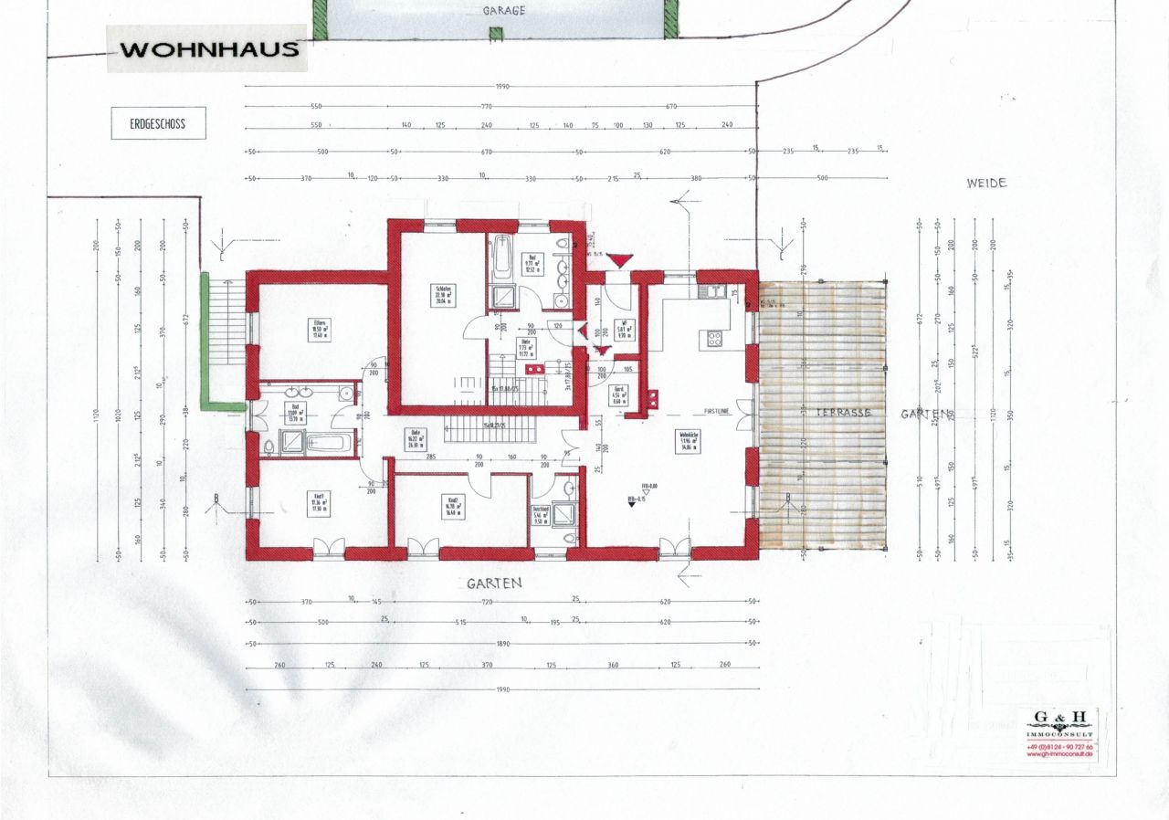 Grundrissplan Landhaus EG