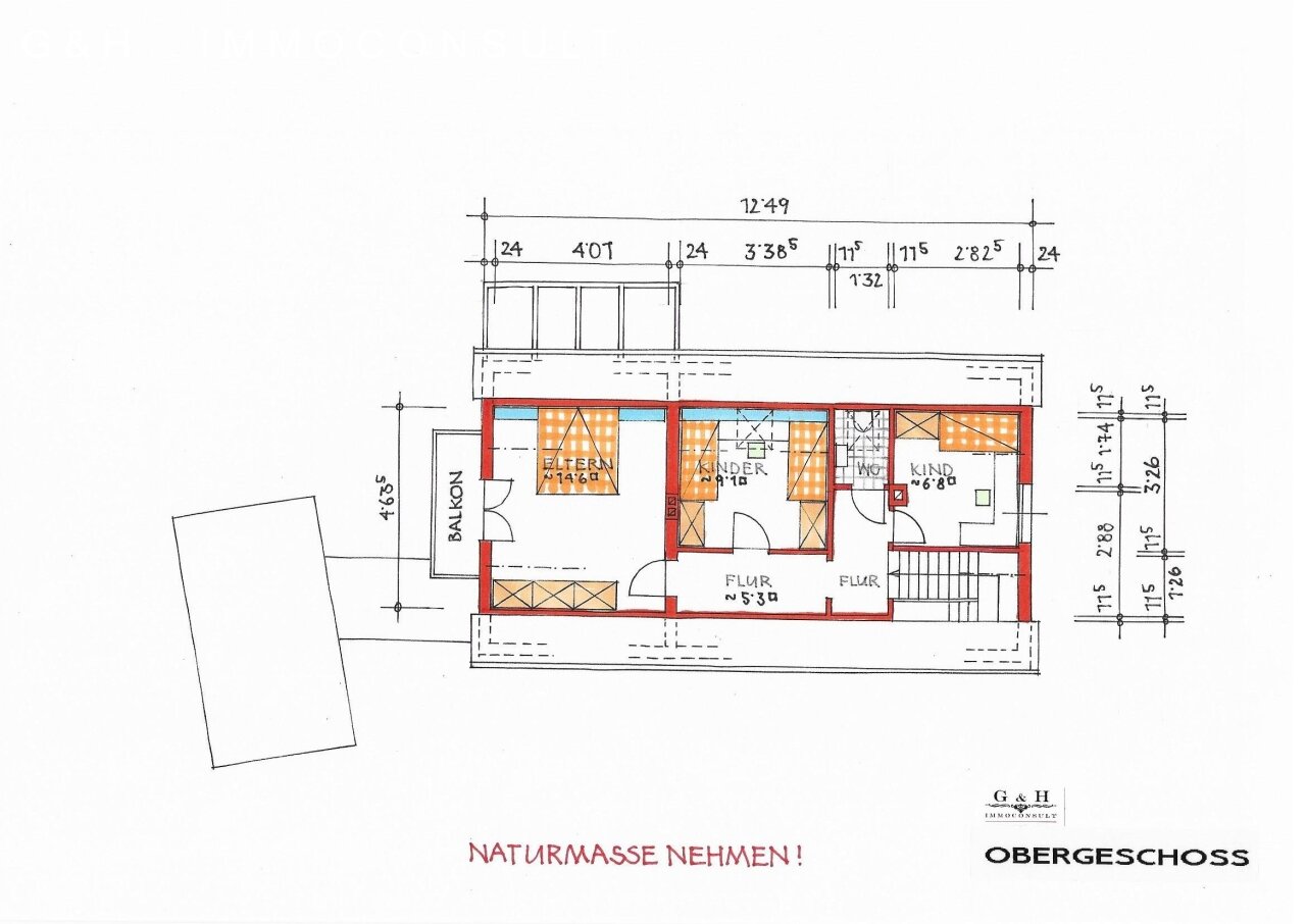 Grundriss-Skizze OG