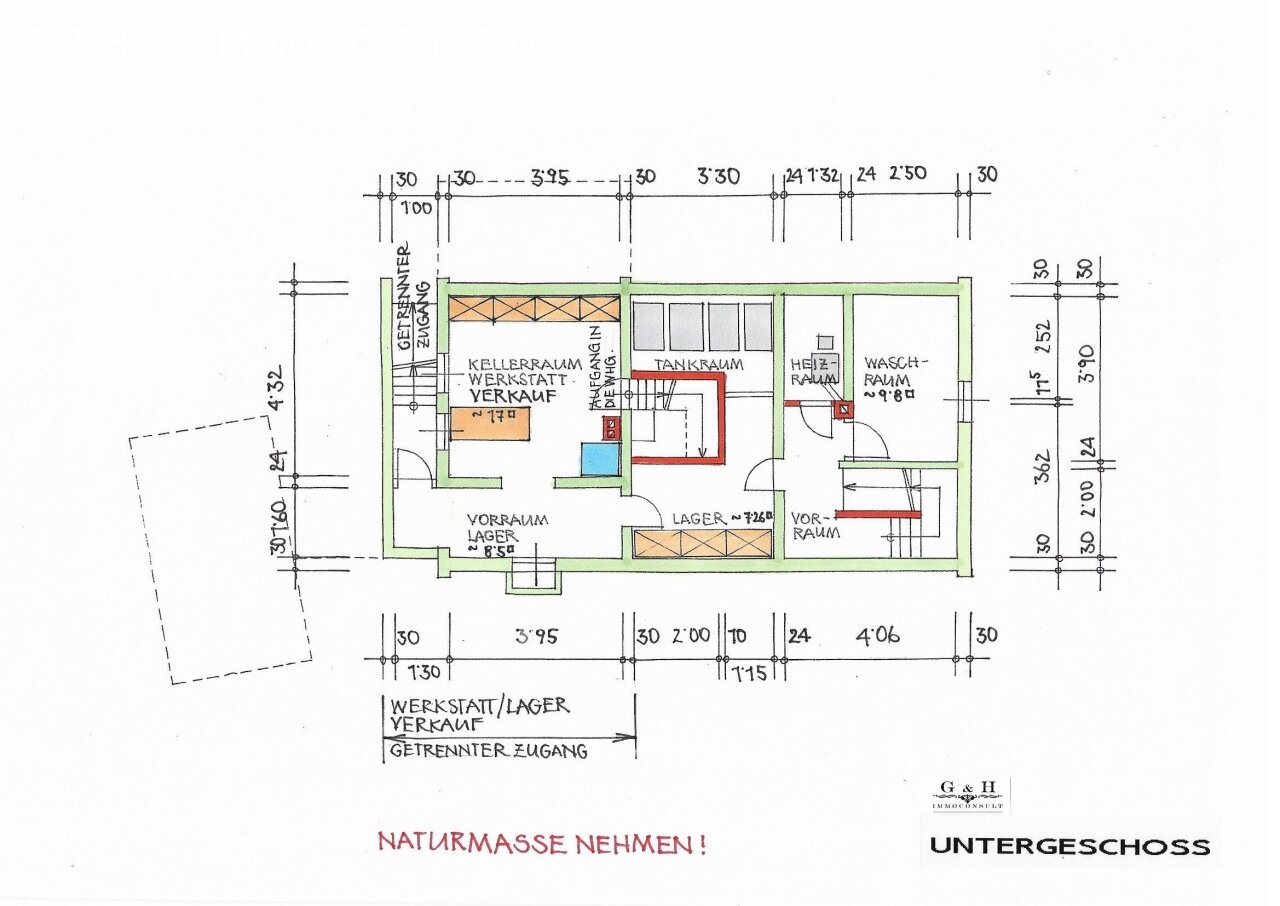 Grundriss-Skizze UG