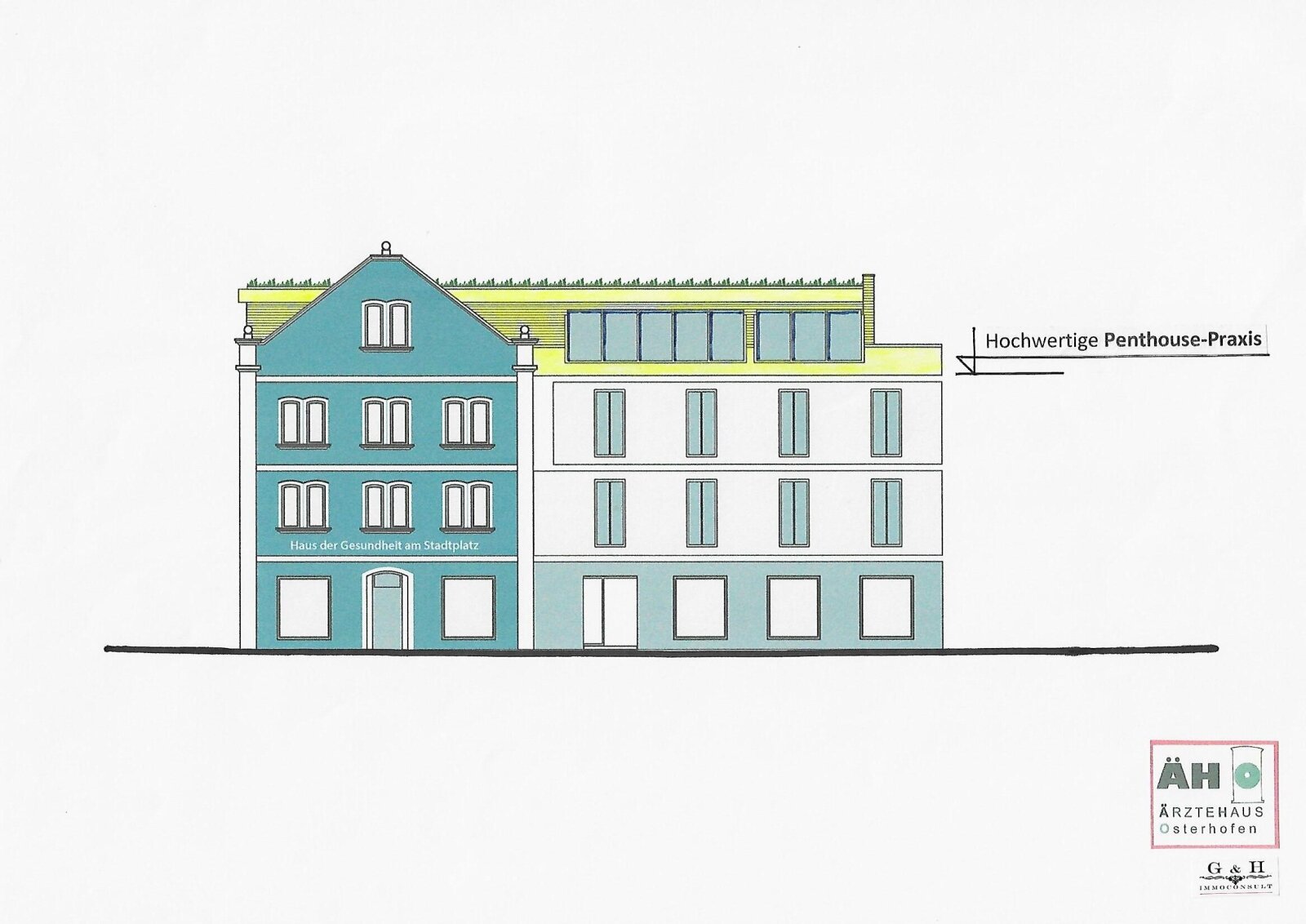 Ansicht Penthouse-Praxis