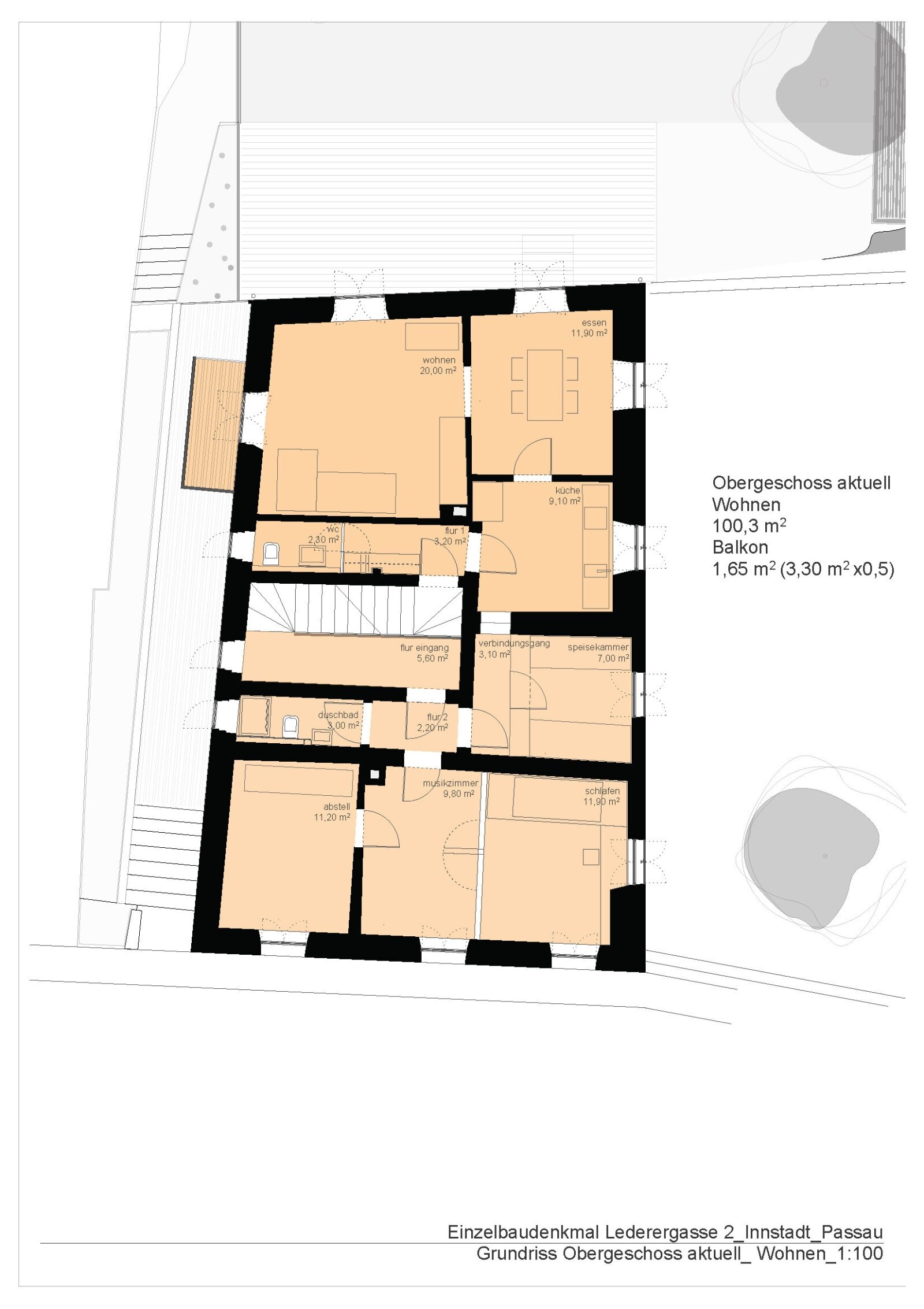 Grundriss aktuell OG Wohnen Grundriss aktuell OG Wohnen